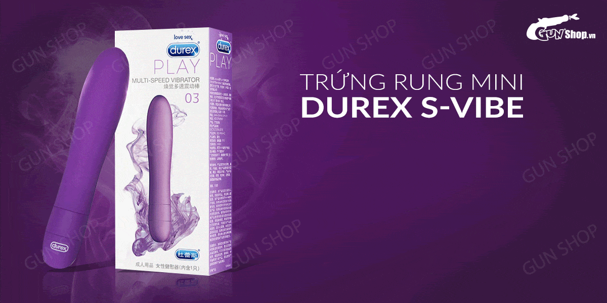  Cửa hàng bán Trứng rung mini 5 chế độ rung dùng pin - Durex S-Vibe Multi-Speed Vibrator nhập
