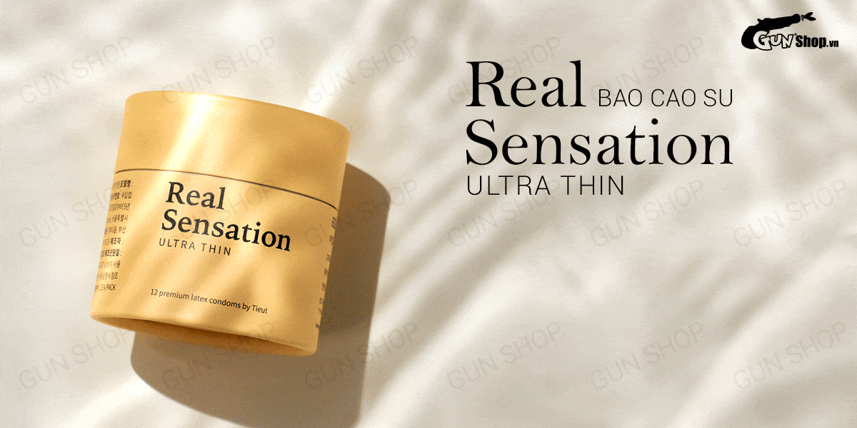  Bán Bao cao su Real Sensation Ultra Thin - Siêu mỏng - Hộp 12 cái cao cấp