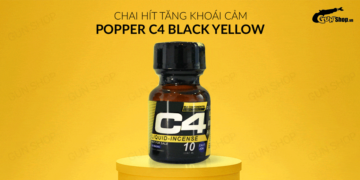  Giá sỉ Chai hít tăng khoái cảm Popper C4 Black Yellow - Chai 10ml mới nhất