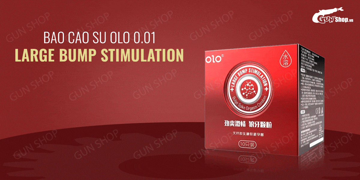 Cung cấp Bao cao su OLO 0.01 Large Bump Stimulation - Siêu mỏng nóng ấm hương vani - Hộp 10