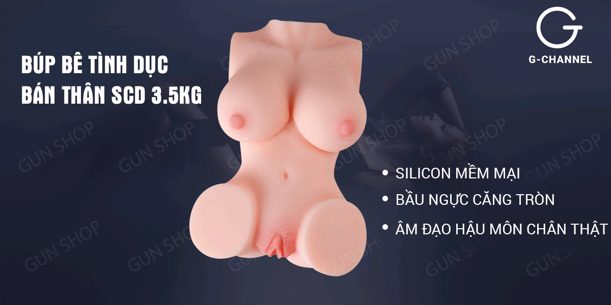  Sỉ Búp bê tình dục nữ bán thân silicon trần cao cấp mềm mịn - SCD S2 3.5kg 