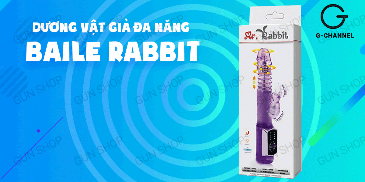  Nhập sỉ Dương vật giả đa năng rung ngoáy 4 chế độ dùng pin - Baile Rabbit tốt