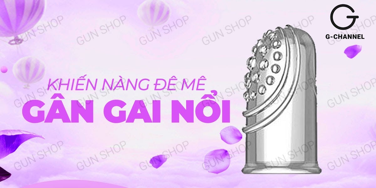 Cung cấp Bao cao su 2 ngón tay ngắn Aichao - Gân gai nổi - Hộp 2 cái có