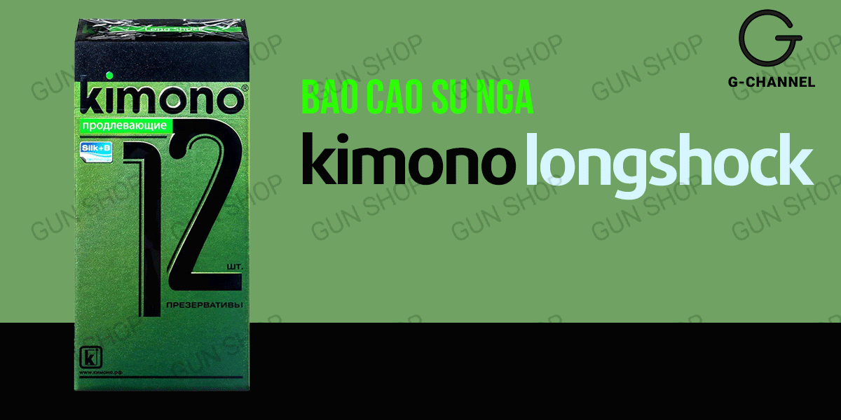  Giá sỉ Bao cao su Kimono Long Shock - Mỏng 0.03mm kéo dài thời gian - Hộp 12 cái