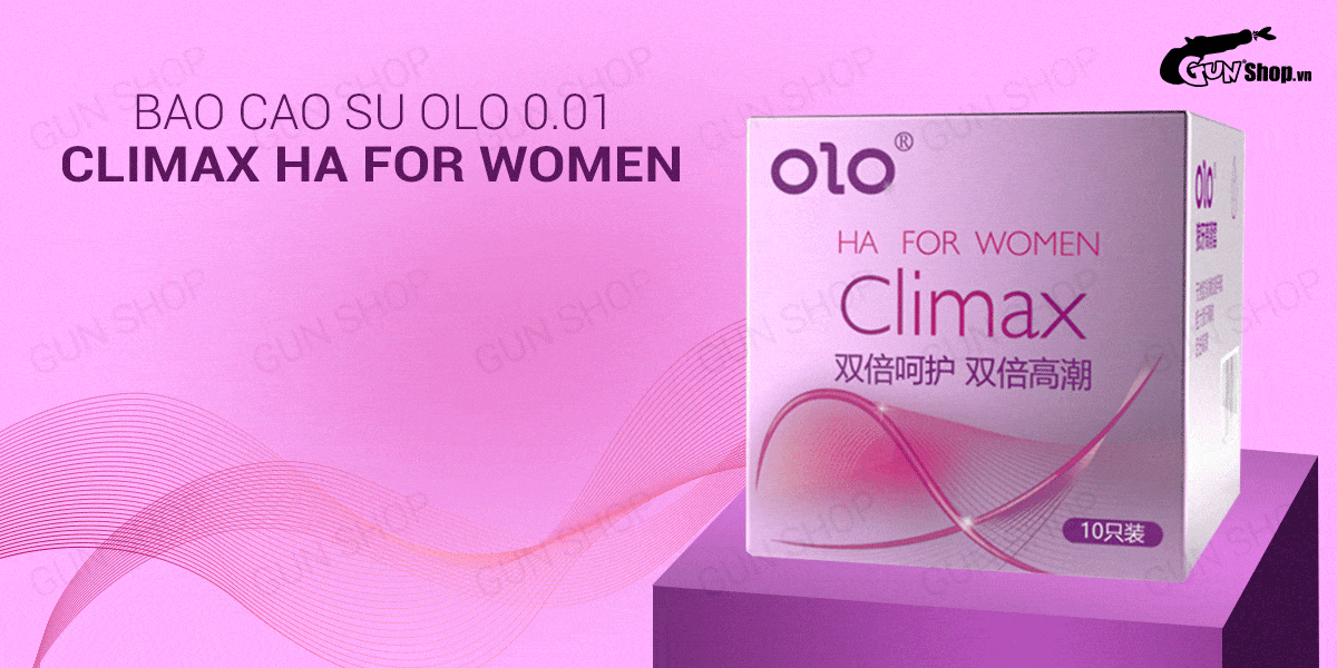  Bảng giá Bao cao su OLO 0.01 Climax Ha For Women - Siêu mỏng dưỡng ẩm gai li ti