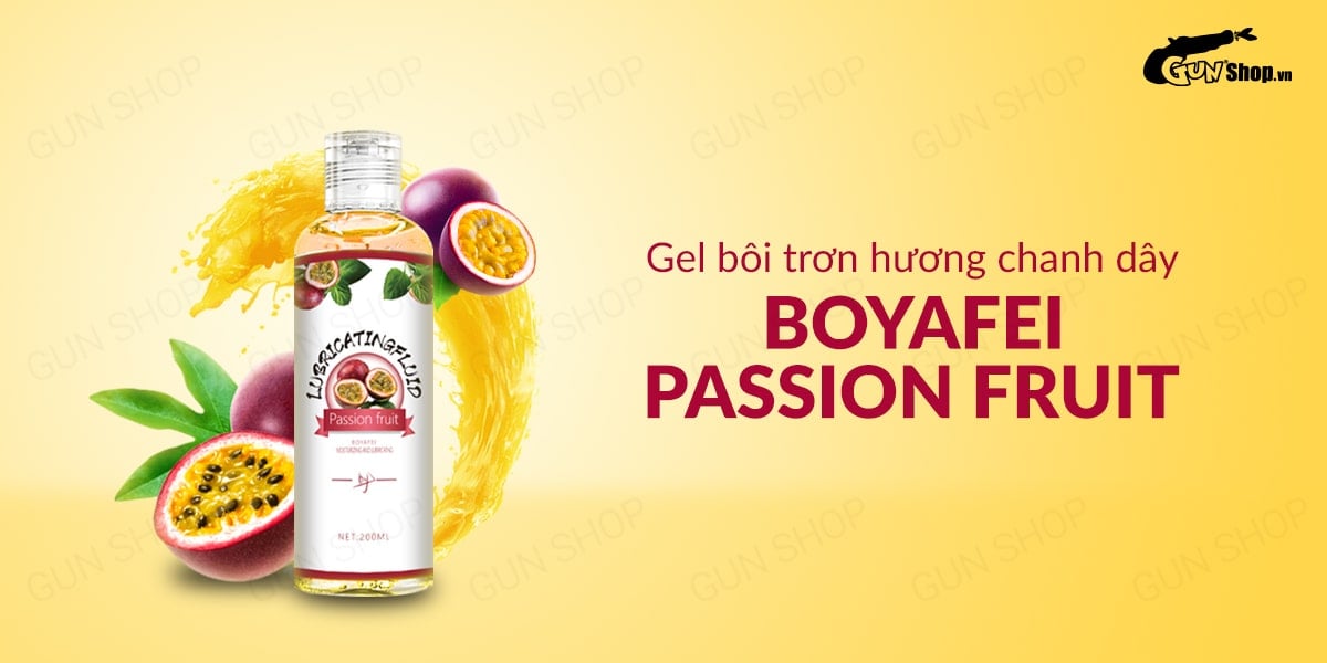  Phân phối Gel bôi trơn hương chanh dây - Boyafei Passion Fruit - Chai 200ml mới nhất